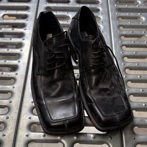 Steve Madden Black Leather Formal Shoes